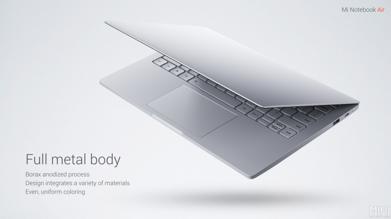 Xiaomi Mi Notebook Air offiziell vorgestellt