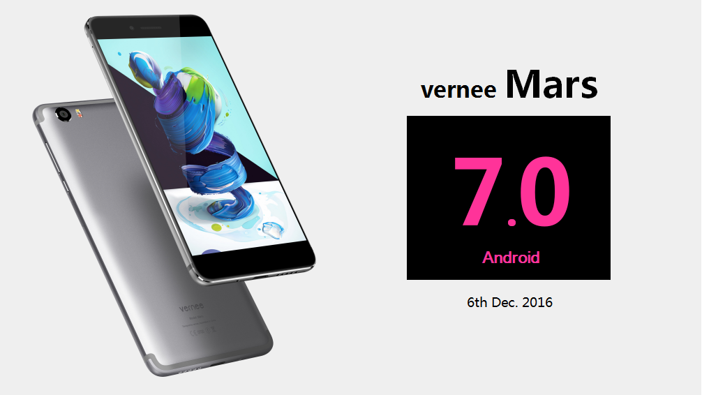 Vernee Mars: Android 7.0 Nougat kommt morgen