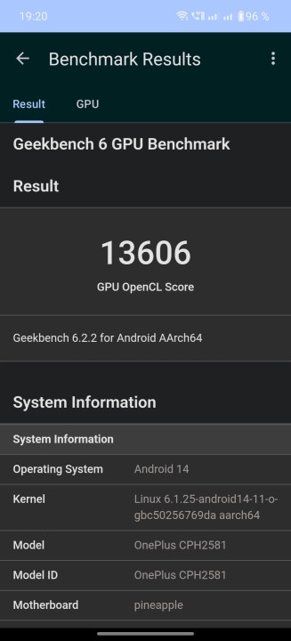 OnePlus 12 Benchmark Geekbench GPU