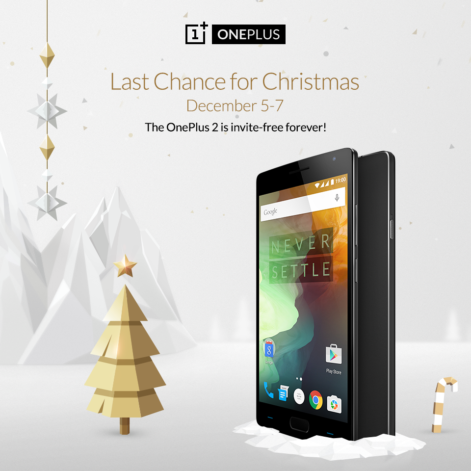 Das OnePlus 2 gibt es ab dem 5. Dezember ohne Invites. Für immer.