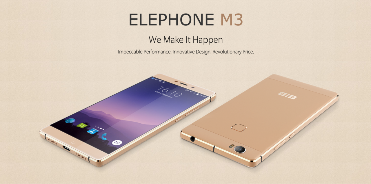 Elephone M3: Spezifikationen & Render