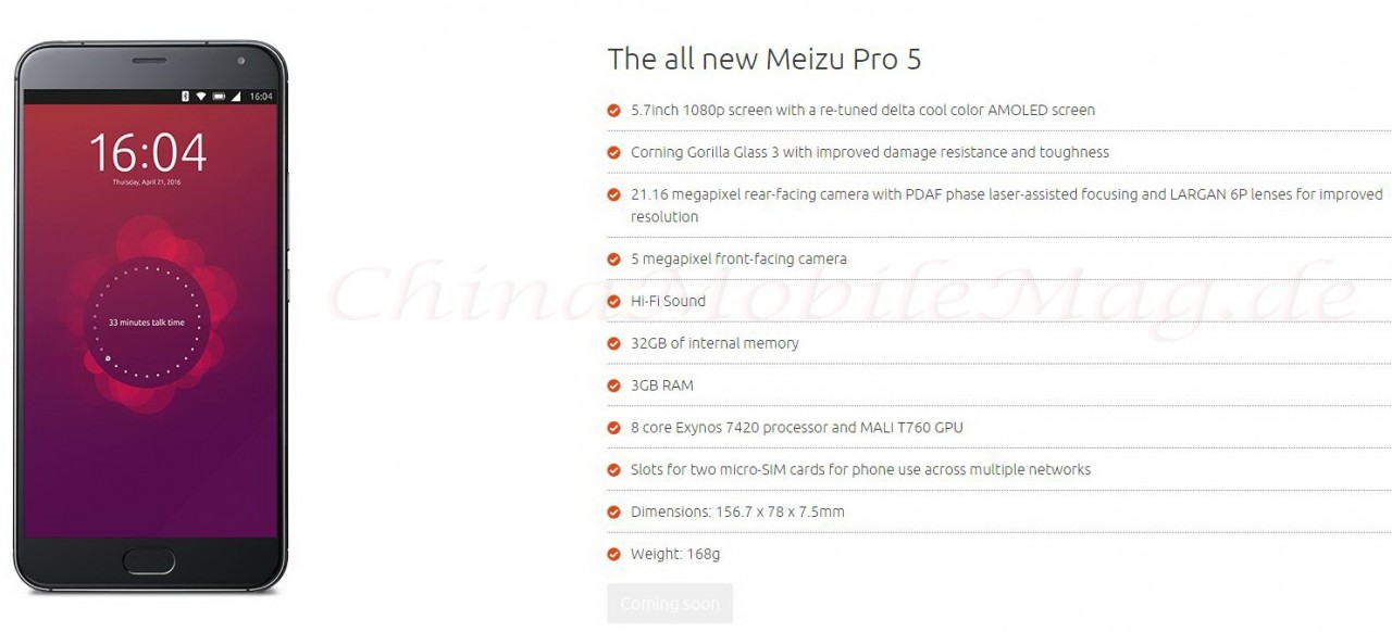 Meizu Pro 5 Ubuntu Edition offiziell bestätigt