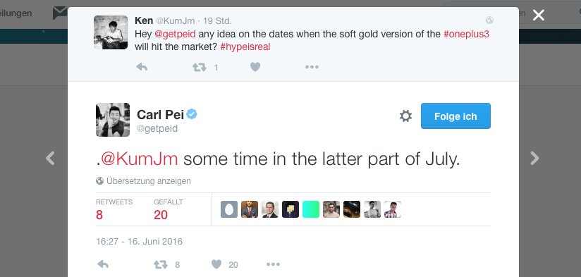 OnePlus 3: Soft Gold Version erst Ende Juli