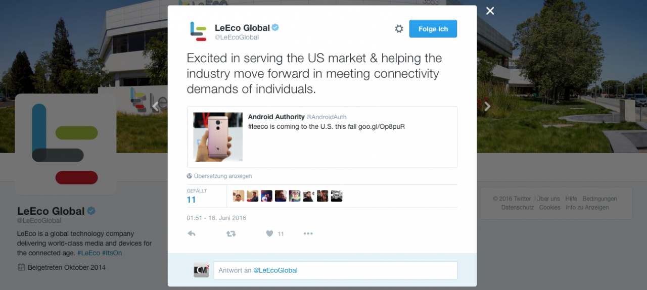 LeEco startet in den USA durch