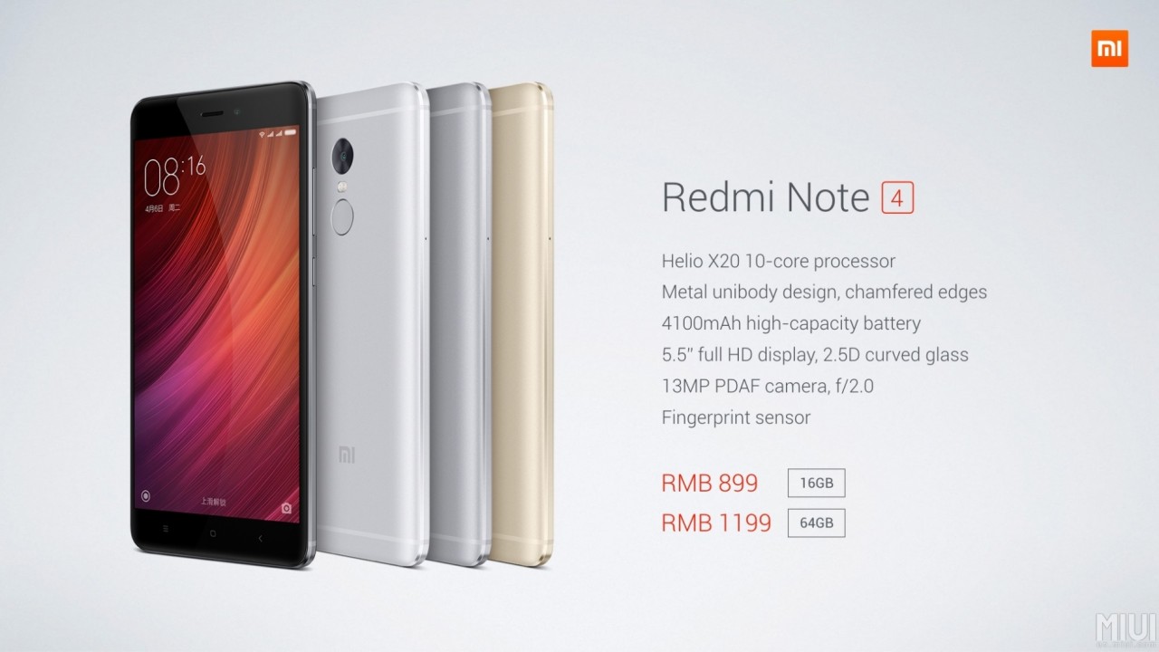 Xiaomi Redmi Note 4 vorgestellt