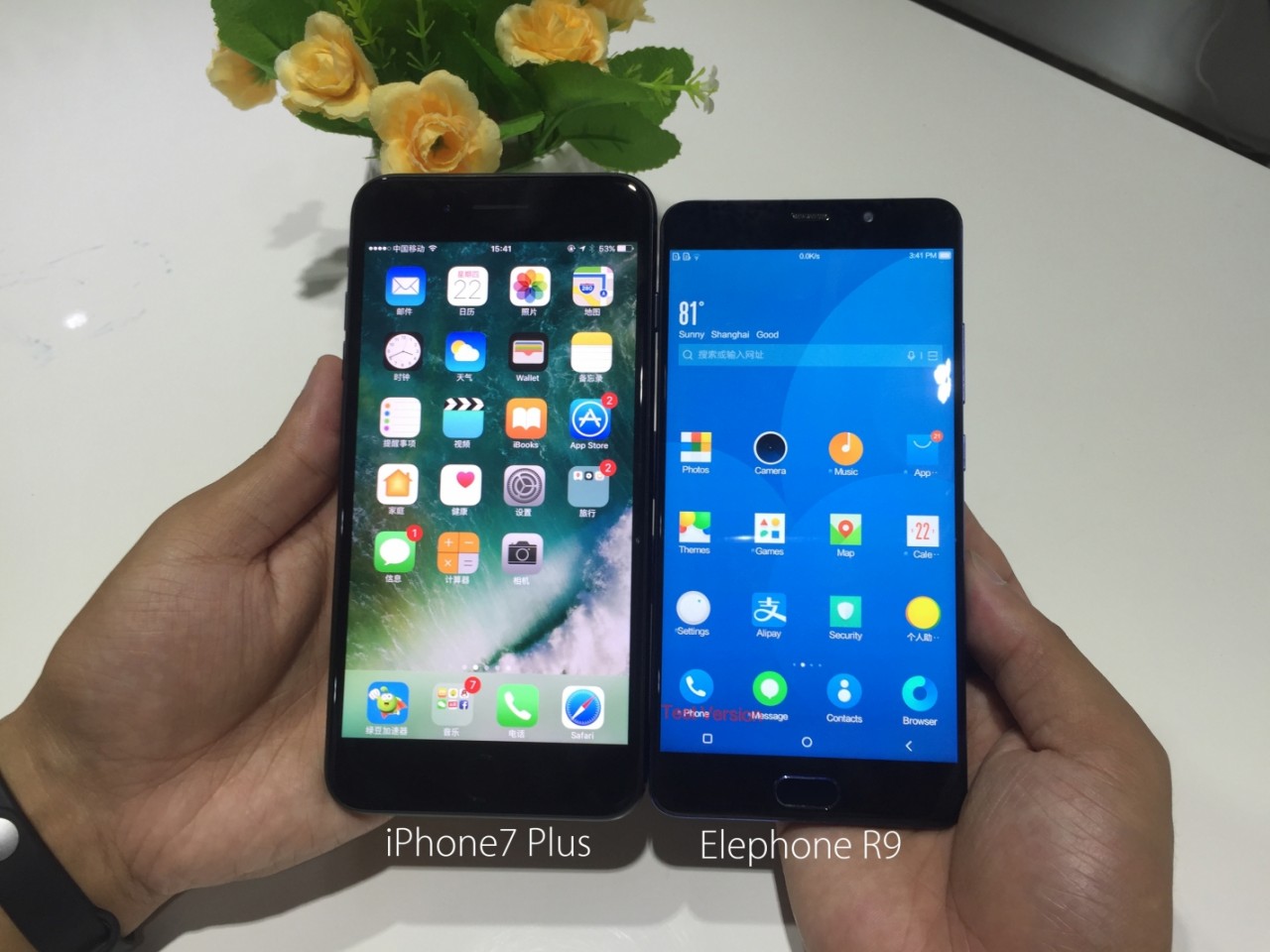 Elephone R9 und S7 im Vergleich mit dem iPhone 7 Plus
