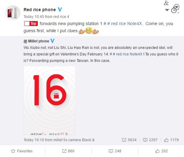 Xiaomi Redmi Note 4X kommt wohl am 16. Februar