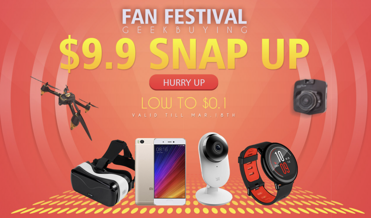 Geekbuying Fan Festival Deals