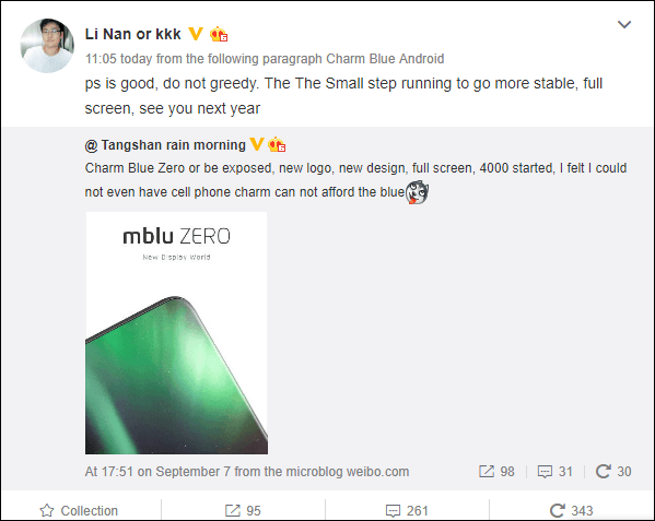 Li Nan's (Meizu VP) Reaktion auf den Leak