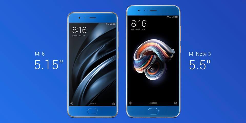 Xiaomi Mi Note 3 vs. Xiaomi Mi 6