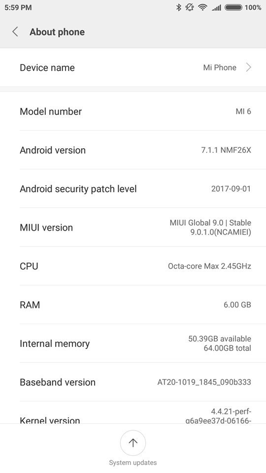 MIUI 9 Stable auf dem Xiaomi Mi 6