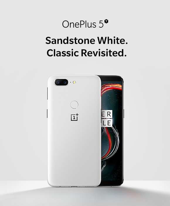 OnePlus 5T in Sandstone White