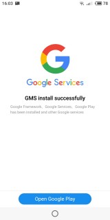 Meizu E3 Google Play installiert
