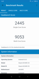 Xiaomi Mi Mix 2S Geekbench