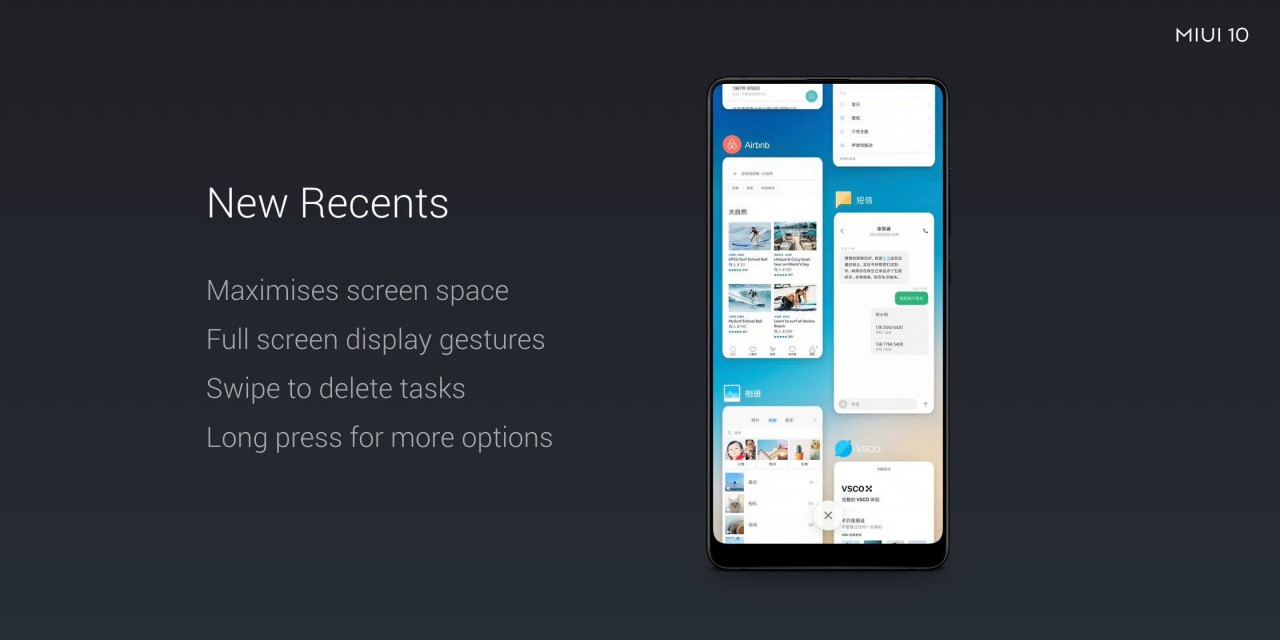 MIUI 10 App Switcher