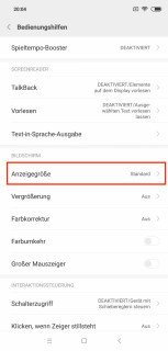 Xiaomi MIUI Skalierung