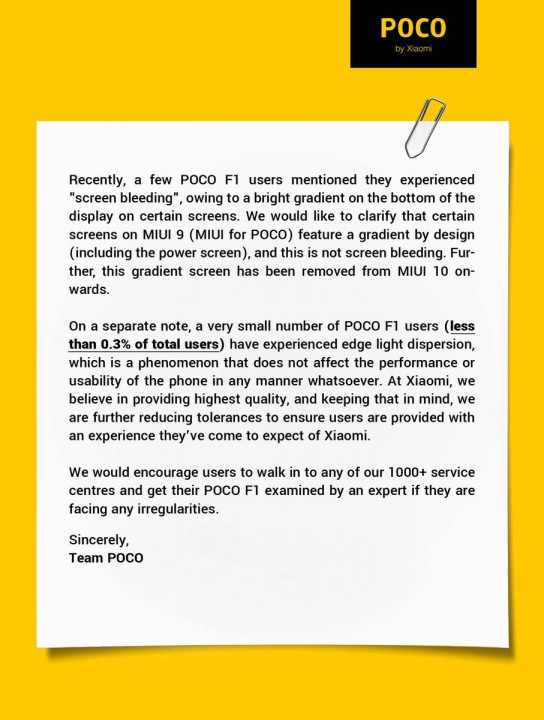 Pocophone Statement