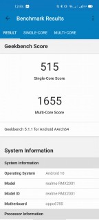 realme 6 geekbench cpu