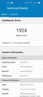 realme 6 geekbench compute