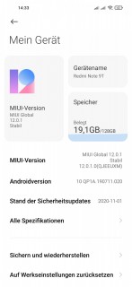 redmi note 9t software