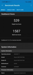 redmi note 10 geekbench benchmark