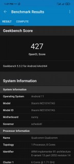 redmi note 10 geekbench benchmark