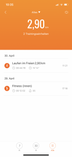 xiaomi mi band 6 aktivitaeten