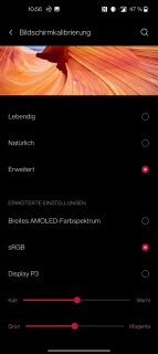 oneplus 9 pro display einstellungen