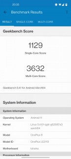 oneplus 9 geekbench 5 benchmark