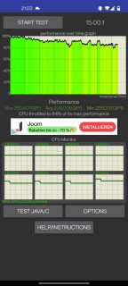 oneplus 9 cpu throttle test