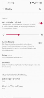 oneplus 9 display einstellungen