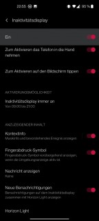 oneplus 9 display einstellungen