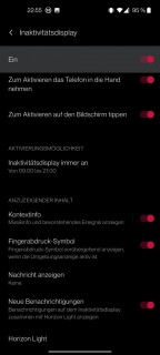 oneplus 9 display einstellungen