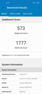 realme 8 5g geekbench benchmark