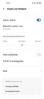 realme 8 5g display einstellungen