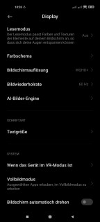 Xiaomi Mi 11 Ultra Display Einstellungen