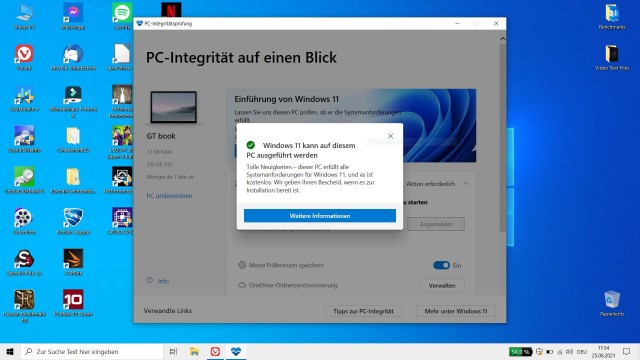 Alldocube GTBook Windows 11 Check