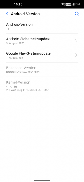 Doogee S97 Pro Software