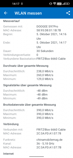 Doogee S97 Pro WLAN Test