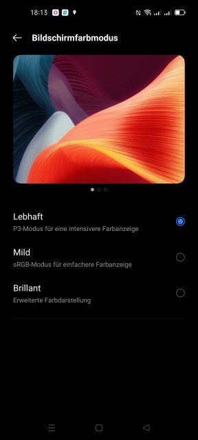 Realme GT Neo 2 Display Einstellungen