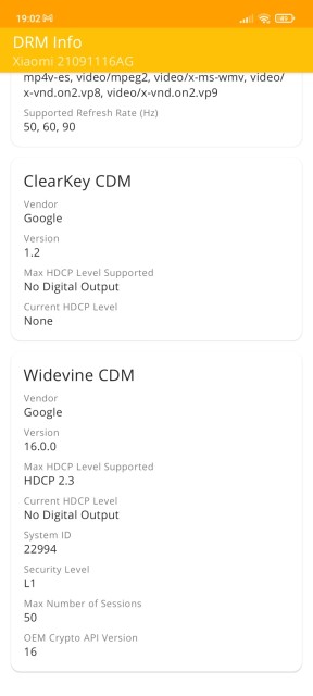 Poco M4 Pro 5G Widevine DRM