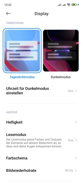 Redmi Note 11 Display Einstellungen