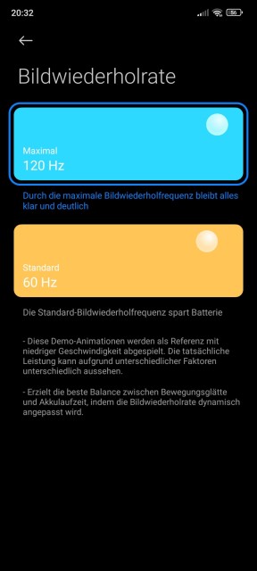 Poco X4 Pro 5G Display Einstellungen