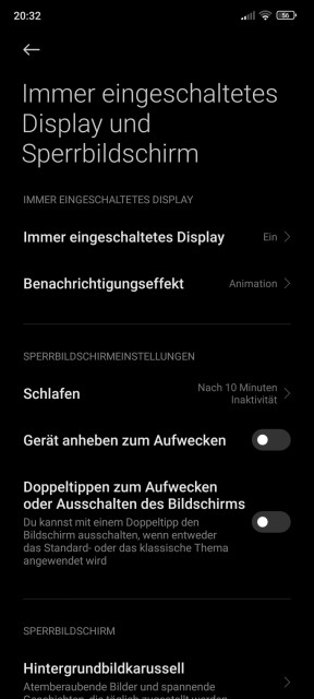 Poco X4 Pro 5G Display Einstellungen