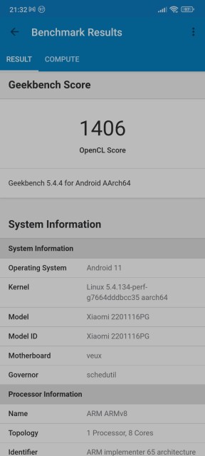 Poco X4 Pro 5G Geekbench 5 GPU