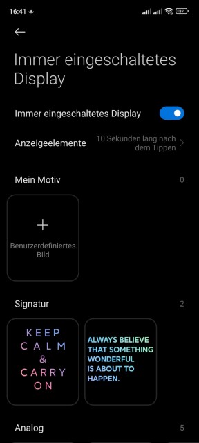 Redmi Note 11S Display Einstellungen