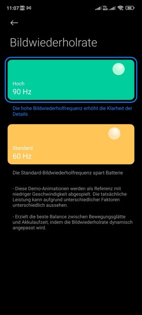 Poco M4 Pro Display Einstellungen