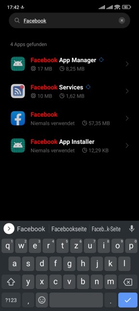 Xiaomi 12X Facebook Dienste