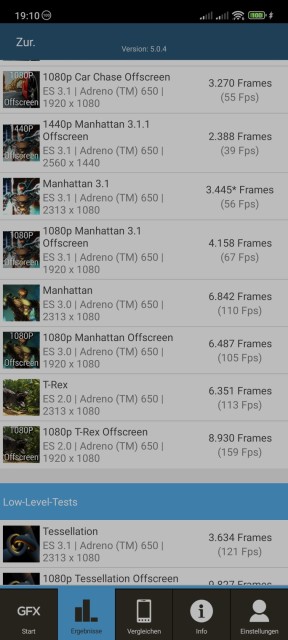 Xiaomi 12X GFXBench Benchmark