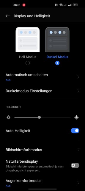 Realme GT 2 Pro Display Einstellungen